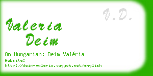 valeria deim business card